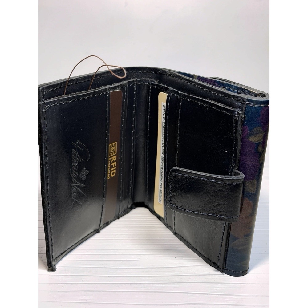 NEW! PATRICIA NASH Bi-Fold Wallet PERUVIAN PAINTING Leather RFID - Picture 5 of 8